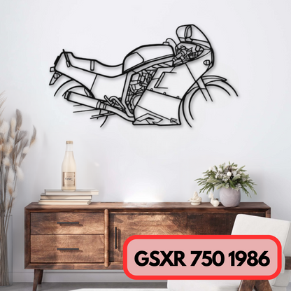 Décoration murale métal GSXR 750 1986