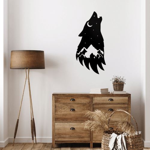 Tête de Loup Métal Décoration